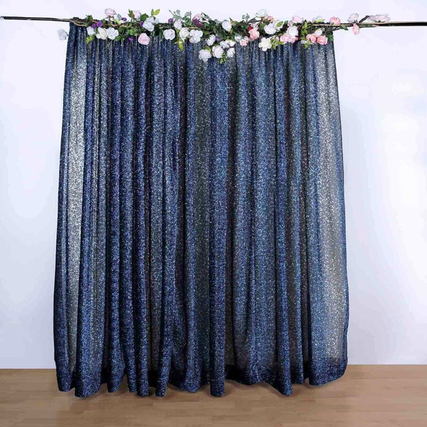 Navy Tinsel Backdrop Etsy