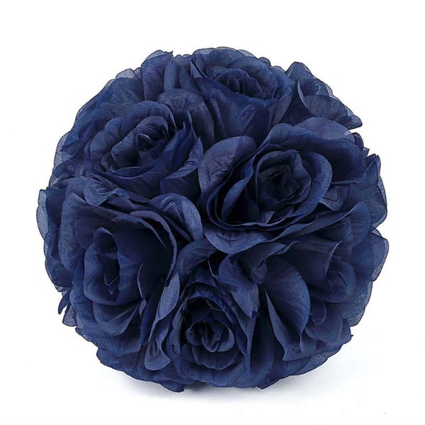 Navy Blue Flower Ball Etsy