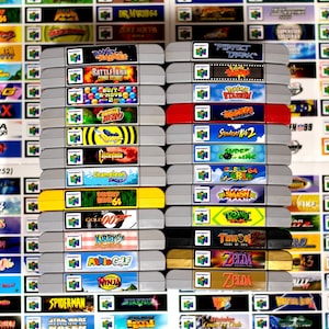 N64 Cartridge Top End Labels DELUXE SET - Entire US Library + Variants + Player's Choice & Other Extras