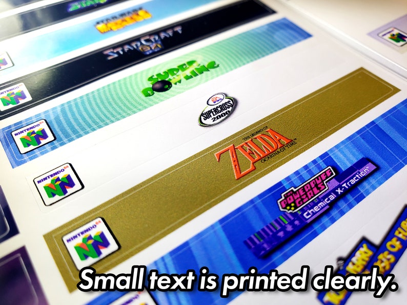 N64 half Width End Labels Entire US Library - Etsy
