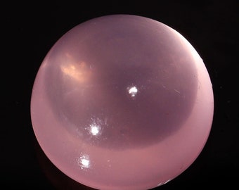 Natural Rose Quartz Cabochon: Round Gemstone, 19.00 Ct (16X11 MM)