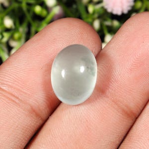 Elegant Top Quality Natural Aquamarine Oval Shape Cabochon Loose Gemstone For Making Jewelry 10.45 Ct 14X11X8 MM B-154