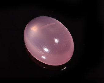Oval Rose Quartz Cabochon: Natural Gemstone (16x13x8 MM)