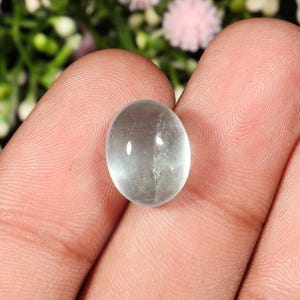 Incredible Top Quality Natural Aquamarine Oval Shape Cabochon Loose Gemstone For Making Jewelry 8.10 Ct 13X11X8 MM B-159
