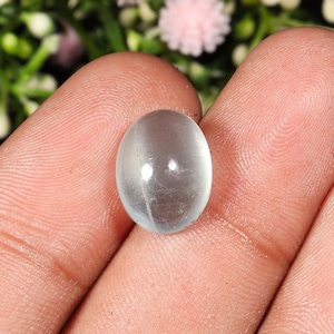 Stunning Top Quality Natural Aquamarine Cabochon Oval Shape Loose Gemstone For Making Jewelry 6.40 Ct 13X10X7 MM B-163
