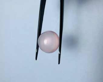 Natural Rose Quartz Cabochon: Round Pink Gemstone (18X18MM)