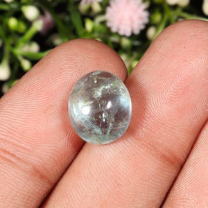Beautiful Top Quality Natural Aquamarine Cabochon Oval Shape Loose Gemstone For Making Jewelry 7.00 Ct 13X11X7 MM B-170