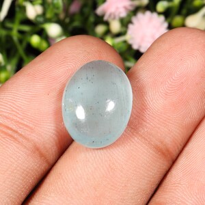 Classic Top Quality Natural Aquamarine Oval Shape Cabochon Loose Gemstone For Making Jewelry 10.45 Ct 16X12X7 MM B-150