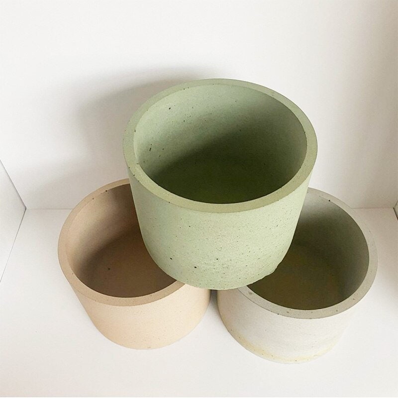 Large Concrete Flower Pot Silicone Mold 15cm Cement Mold for Etsy