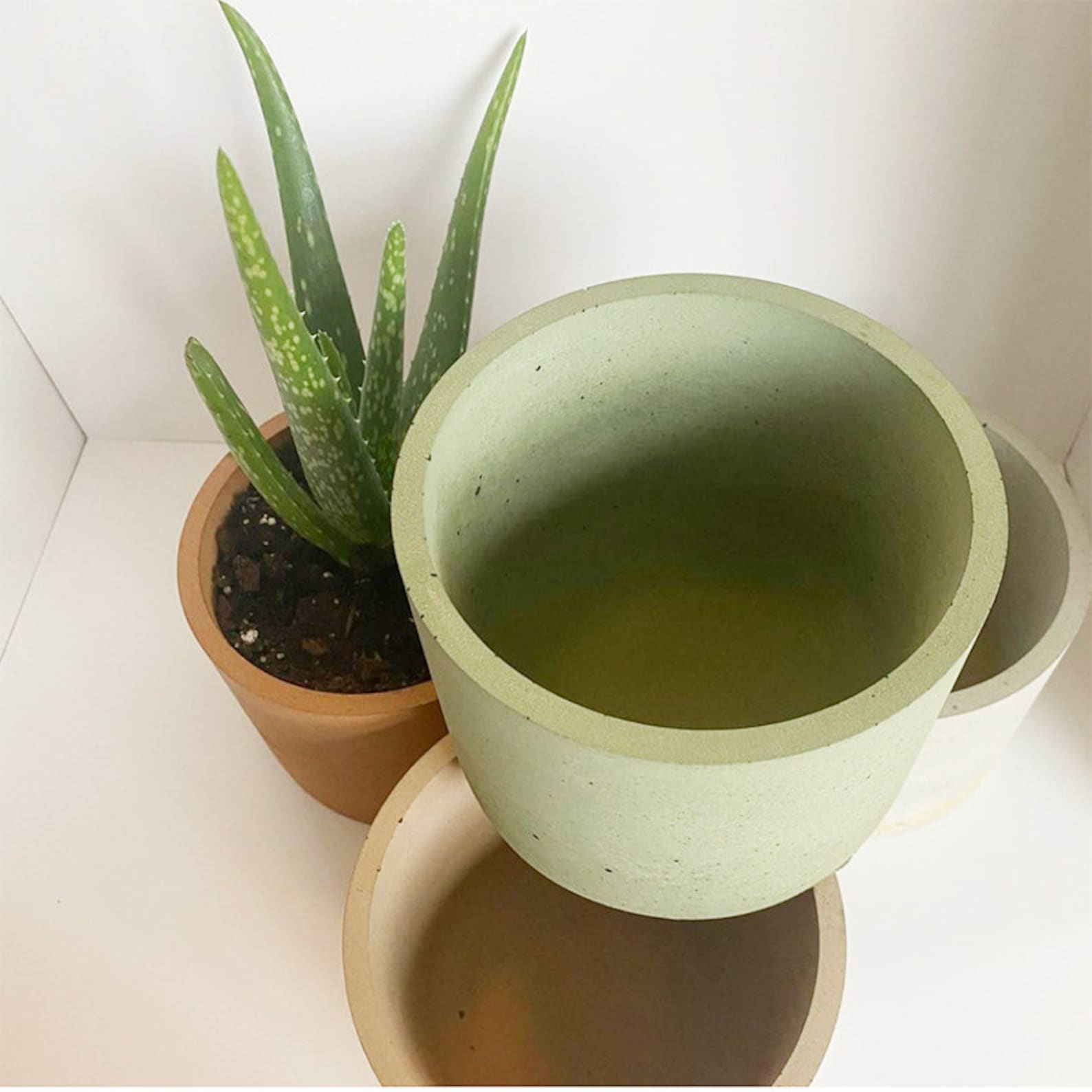 Large Concrete Flower Pot Silicone Mold 15cm Cement Mold for Etsy