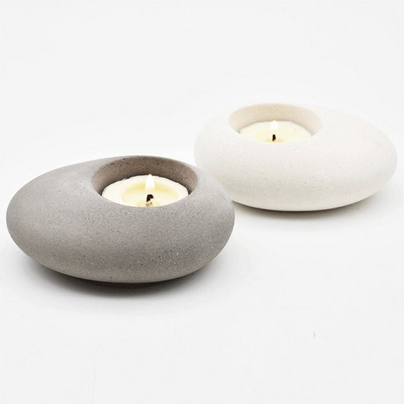 Zyl-yl Cobblestone Candlestick Silicone Mold Concrete Flowerpot Mould Handmade Cement Candle Holder Desktop Decoration