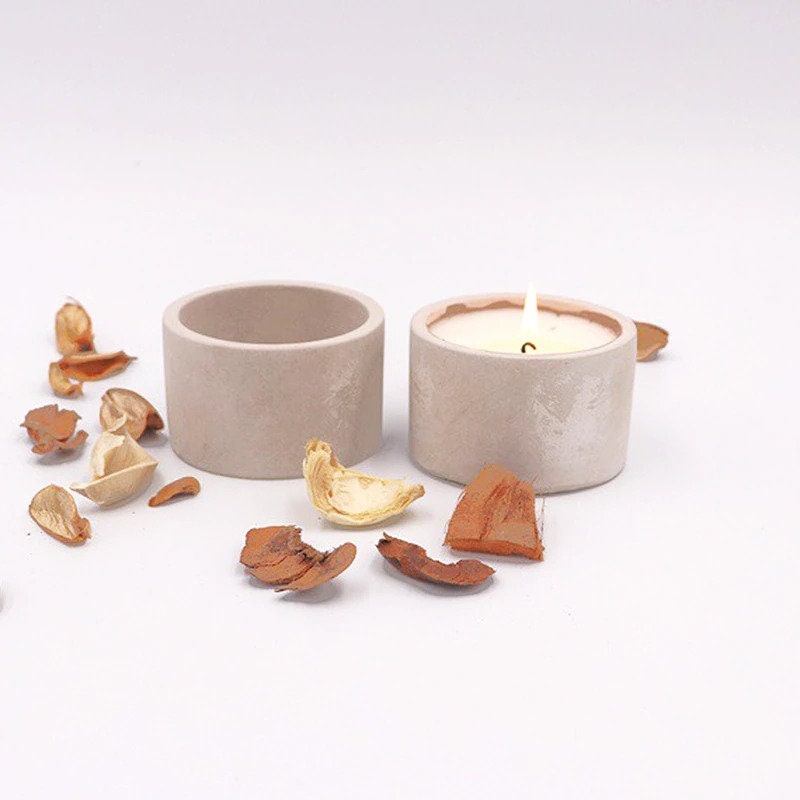 Cement Candle Jar Molds Concrete Molds For Candle Container Etsy