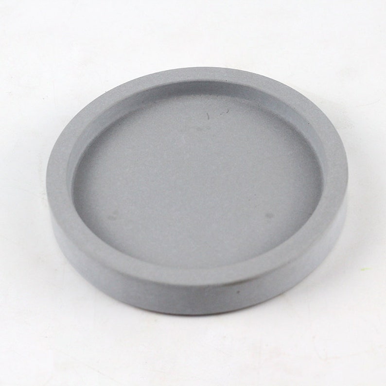 Round Concrete Plate Silicone Mold Handmade Cement Circular Etsy