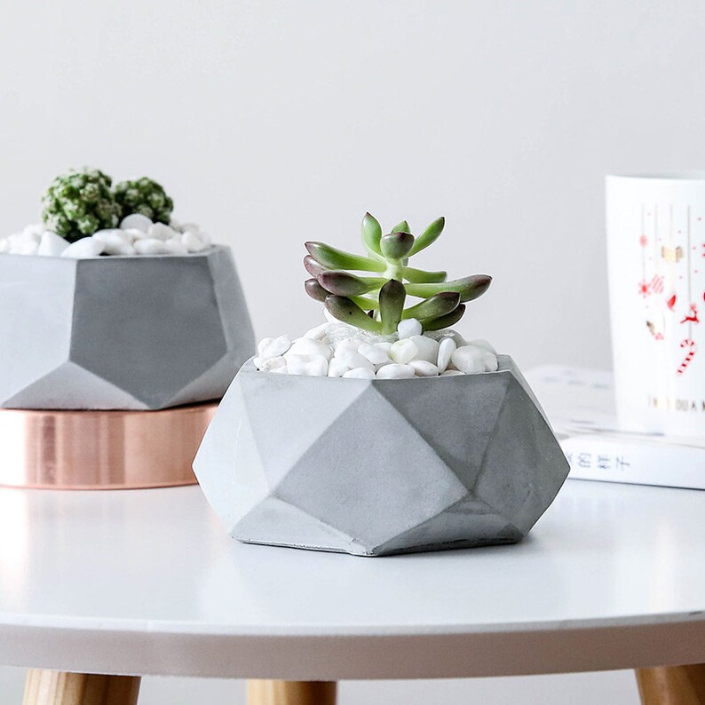 Concrete Flower Pot Molds Silicone Planter Pot Molds Succulent Plants Pot Silicone Molds