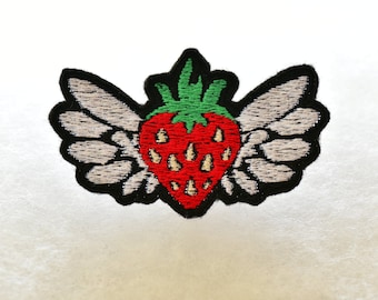 Celeste Inspired Strawberry Embroidered Patch