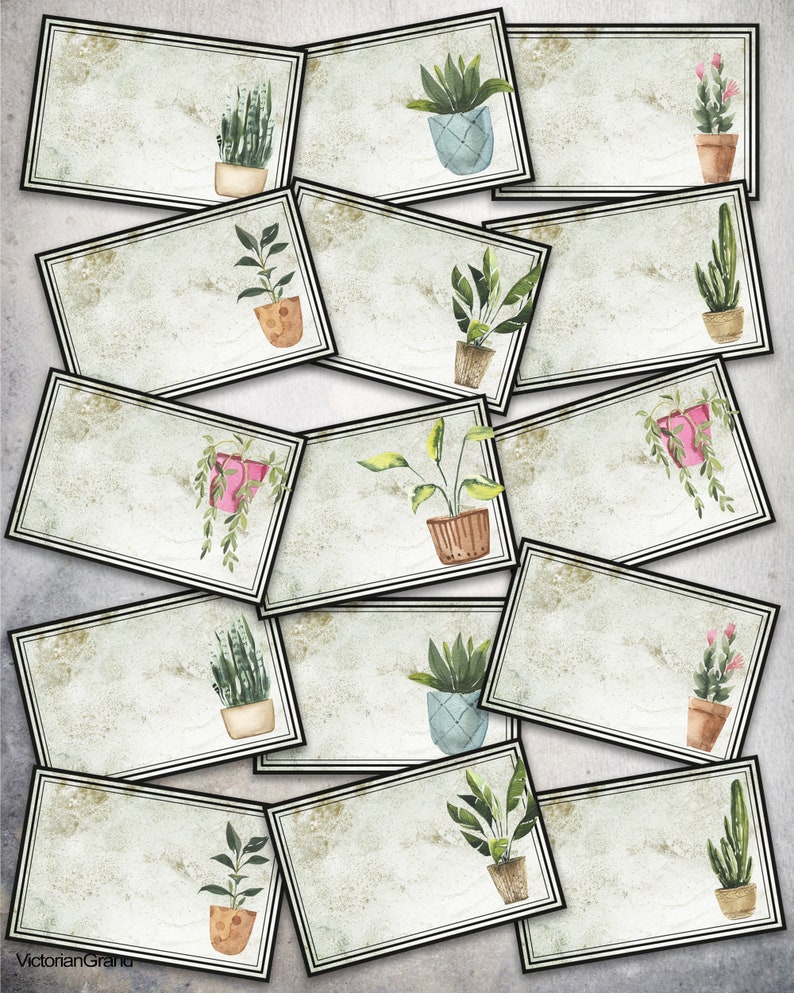 15 Blank Labels Printable Green Plants Writing Label Prints Etsy 15 Blank Labels Printable Green Plants Writing Label Prints Etsy