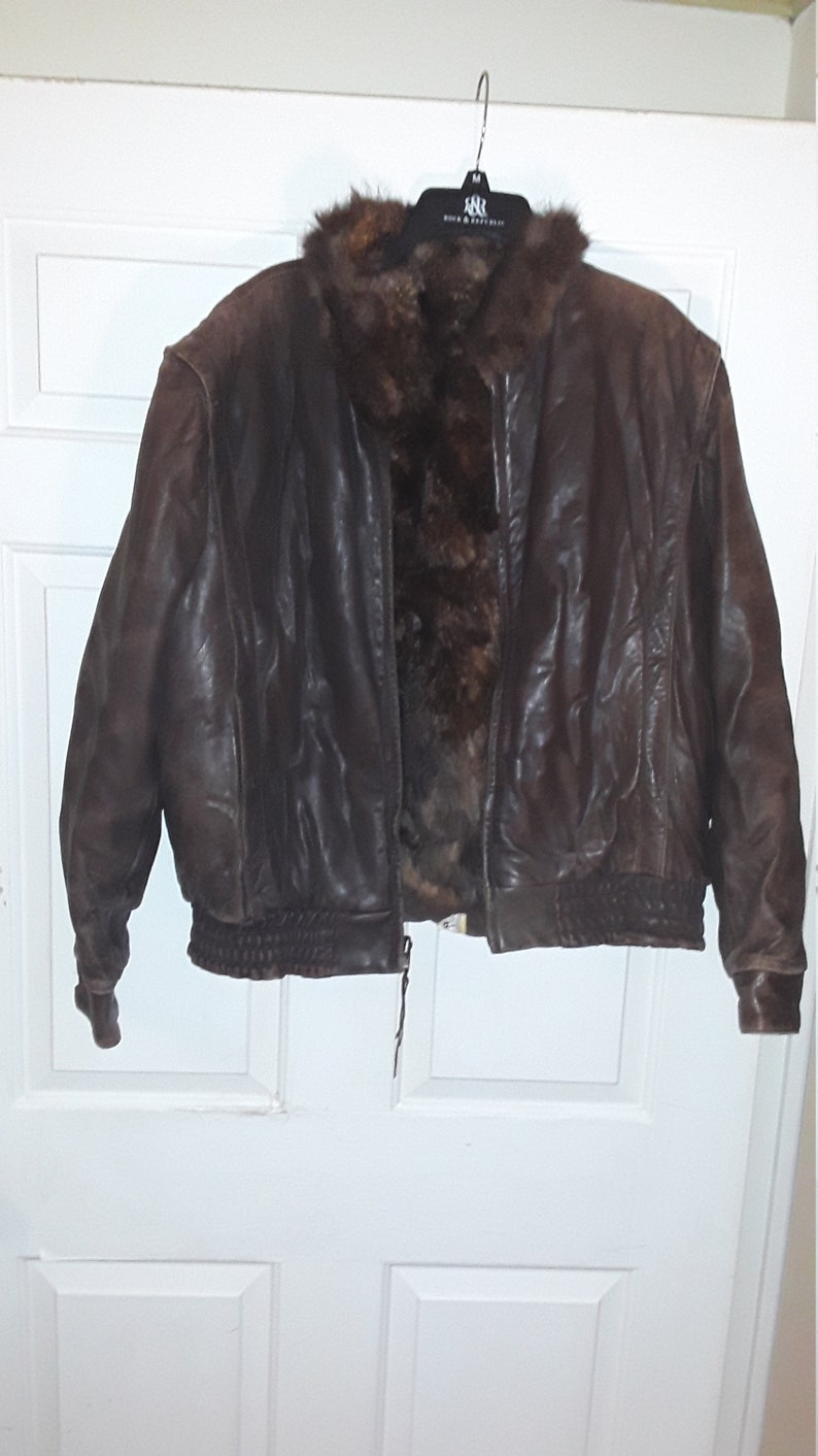 Vintage Fur Lined Brown Leather Cost