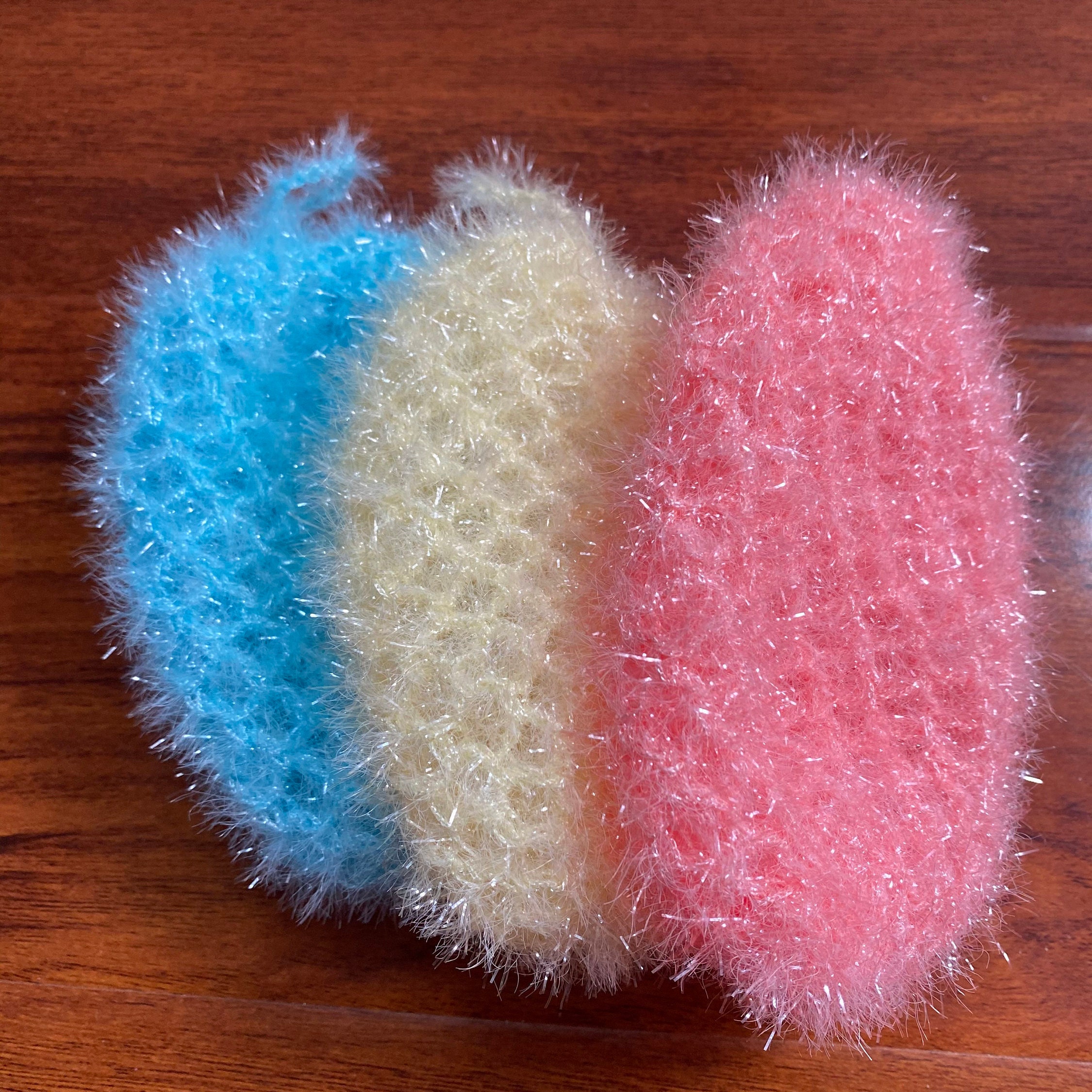 Korean Oval Dish Scrubbie Susemi Basic Scrubber Set of 3 Etsy