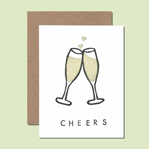 Congrats Card - Champagne Glass Cheers