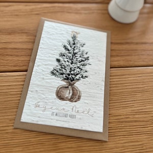 Carte à planter Noël - Joyeux Noël - Carte Noël - Meilleurs Voeux - Bonne Année - Carte de voeux - Joyeuses Fêtes - Papeterie - Famille