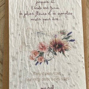 Carte à planter Merci Maître - Maîtresse - Atsem - Carte à pousser - Enfant - Papeterie - Cadeau de fin d'année image 7