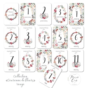 Milestone cards Birth Flowers Baby Flower crown Family Pregnancy Souvenir Stationery My first year image 5