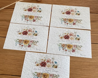 Carte à planter Merci Maître - Maîtresse - Atsem - Nounou - Crèche - Carte à pousser - Enfant - Papeterie - Cadeau de fin d'année - Ecologie