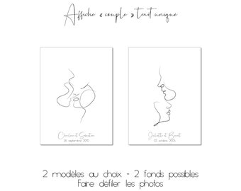 Affiche Saint Valentin - Couple - Famille - Décoration - Maison - Décoration intérieure - Home sweet home - Abstrait