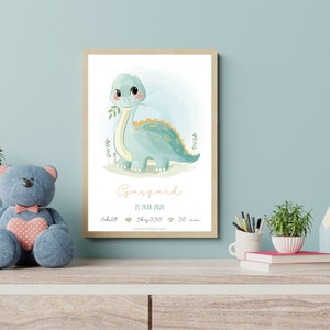 Affiche naissance personnalisée Collection Aquarelle Fille Garçon Cadeau personnalisé Chambre enfant Décoration Affiche bébé image 3