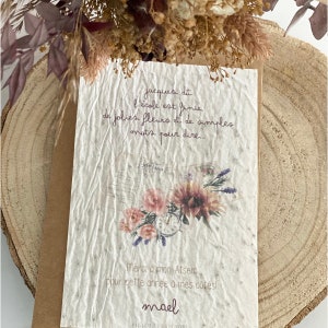 Carte à planter Merci Maître - Maîtresse - Atsem - Carte à pousser - Enfant - Papeterie - Cadeau de fin d'année image 6