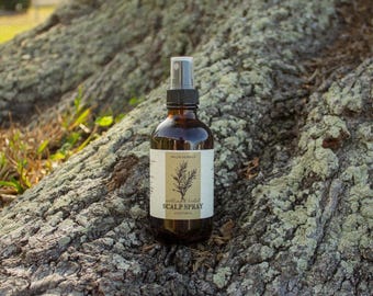 Organic Soothing Scalp Spray, Herb Infused Witch Hazel, Hair Loss Treatment