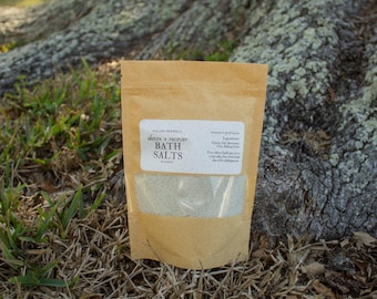 Detox Bath Salts, bath soak gift for her, Epsom salt, baking soda, bentonite clay