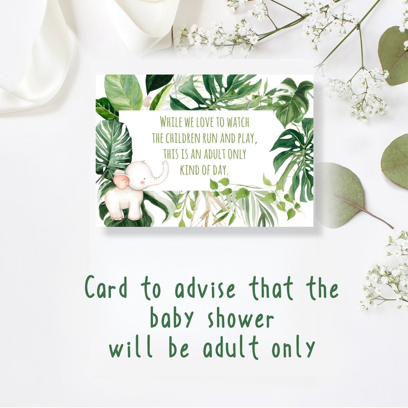 Baby Shower Adults Only Card No Children Baby Shower Add on Etsy