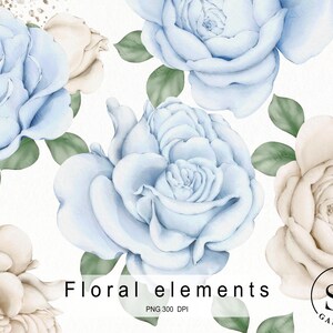 Elementos de colores de agua de flores rosas, arreglo floral, regalo, tarjeta de invitación, imágenes prediseñadas florales digitales PNG, descarga digital