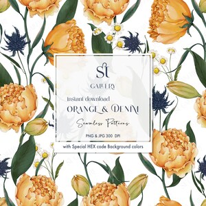 Florales Muster, Nahtloses Design, bunte Blumen, Aquarellfarben, digitaler Sofort-Download, Floral Clip Art, helle florale PNG-Set