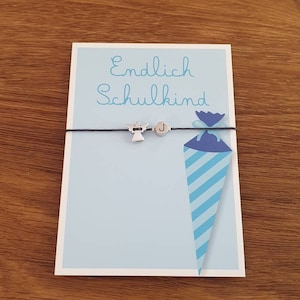 Armband zur Einschulung, personalisierbares Armband Schulkind, Schutzengel Schulkind, Engelarmband zur Einschulung, Glückwünsche Schulkind