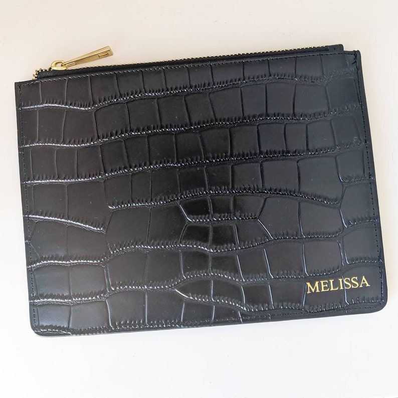 Crocodile Leather Pouch