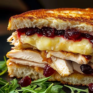 Roasted Turkey and Cranberry Brie Melt Recipe – Downloadable Delicious Sandwich