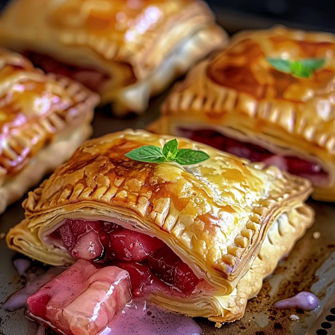 Rhubarb Puff-tart Pockets – Sweet & Tangy Homemade Pastry Recipe ...