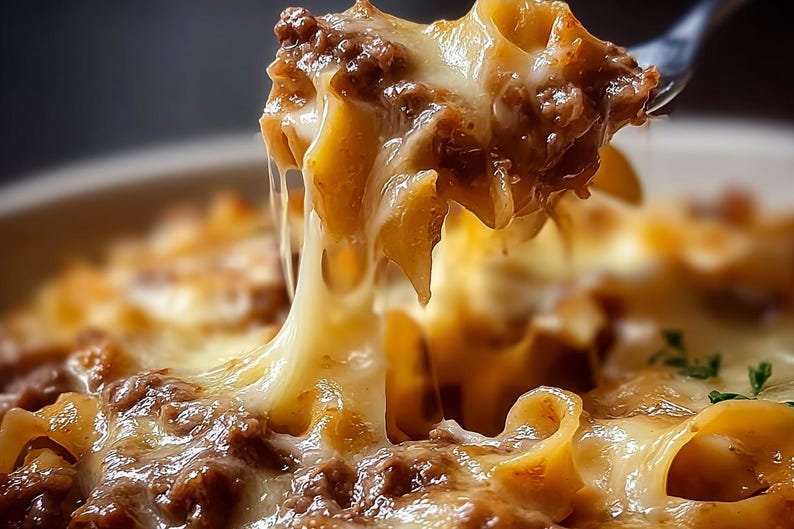 French Onion Beef and Noodles Recipe - Downloadable Recipe - Etsy