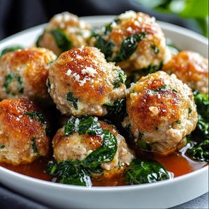 Receita de Almôndegas de Frango Assado com Ricota e Espinafre – Refeição Saudável e Saborosa para Download