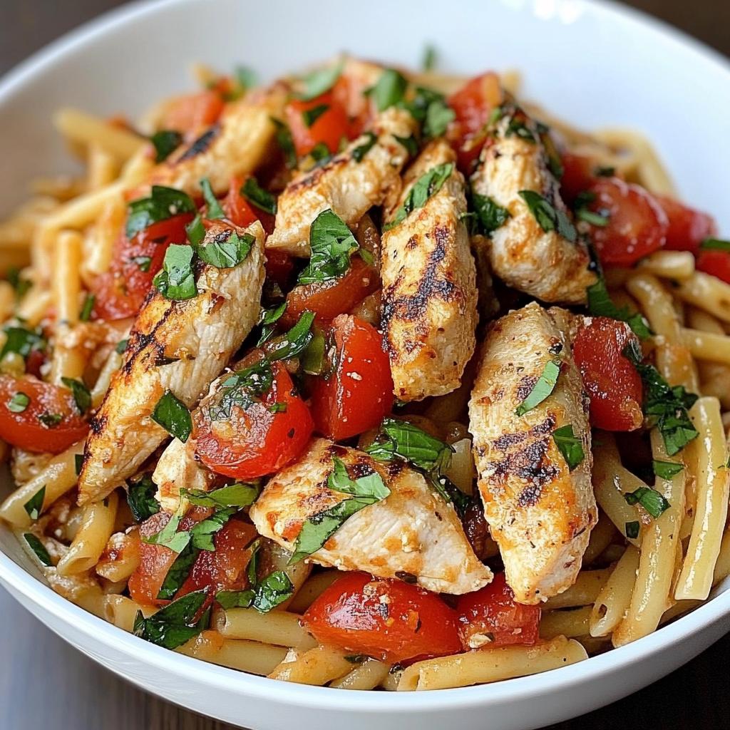 Bruschetta Chicken Pasta Recipe – Fresh, Flavorful, and Easy to