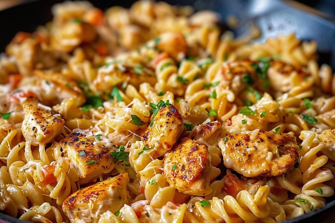 Cheesy Cajun Garlic Chicken Rotini Skillet – Downloadable Bold & Creamy ...
