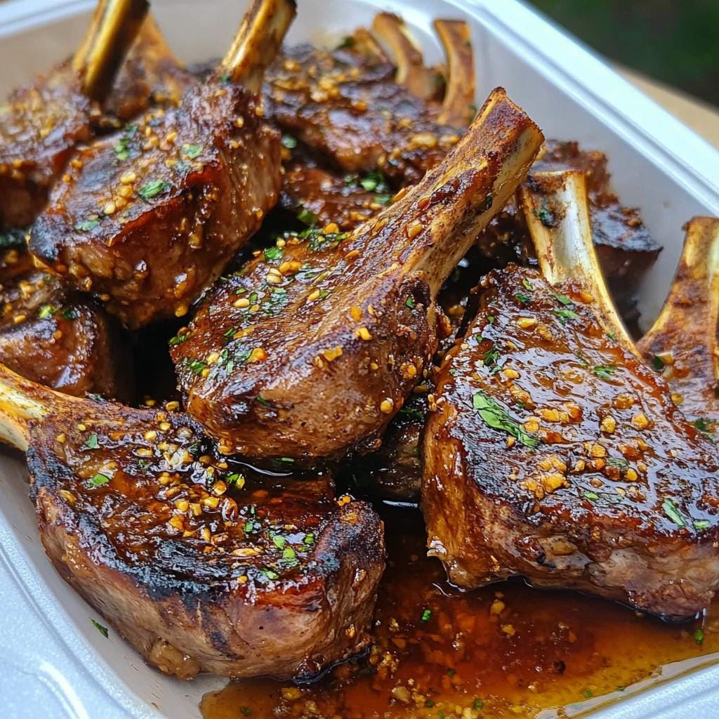 Downloadable Honey Garlic Glazed Lamb Chops Recipe - Etsy