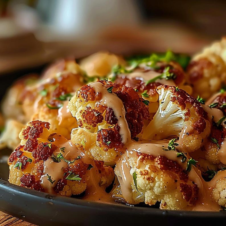 Crispy Roasted Cauliflower Recipe – Printable Recipe Download - Etsy