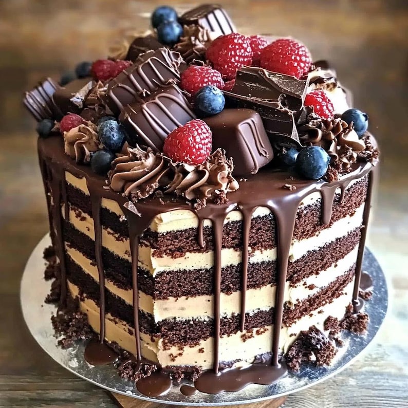 Chokladfudge-tårta i lager – Rikt och dekadent recept (nedladdning direkt) bild 3
