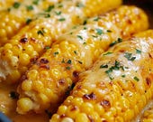 Cheesy Garlic Butter Corn on the Cob – Irresistible Side Dish Recipe – Downloadable