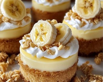 Irresistible Mini Banana Pudding Cheesecakes – Creamy Cheesecake with Banana and Vanilla Wafer Crust