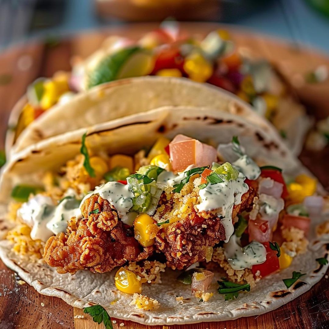 Fried Chicken Street Corn Tacos With Jalapeño Lime Ranch – Flavor ...