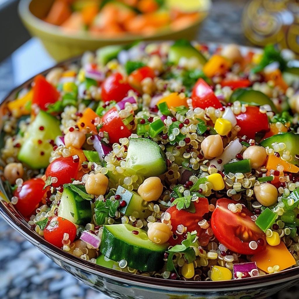 Vibrant & Healthy Vegan Quinoa Salad Power Bowl